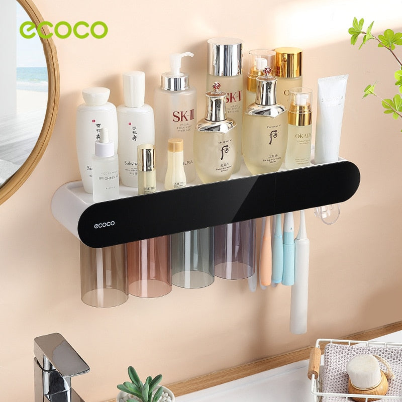 ECOCO Corner Bathroom Organizer Shelf Shampoo Cosmetic Storage Rack Wall  Mounted Kitchen Household Items Bathroom Accessories