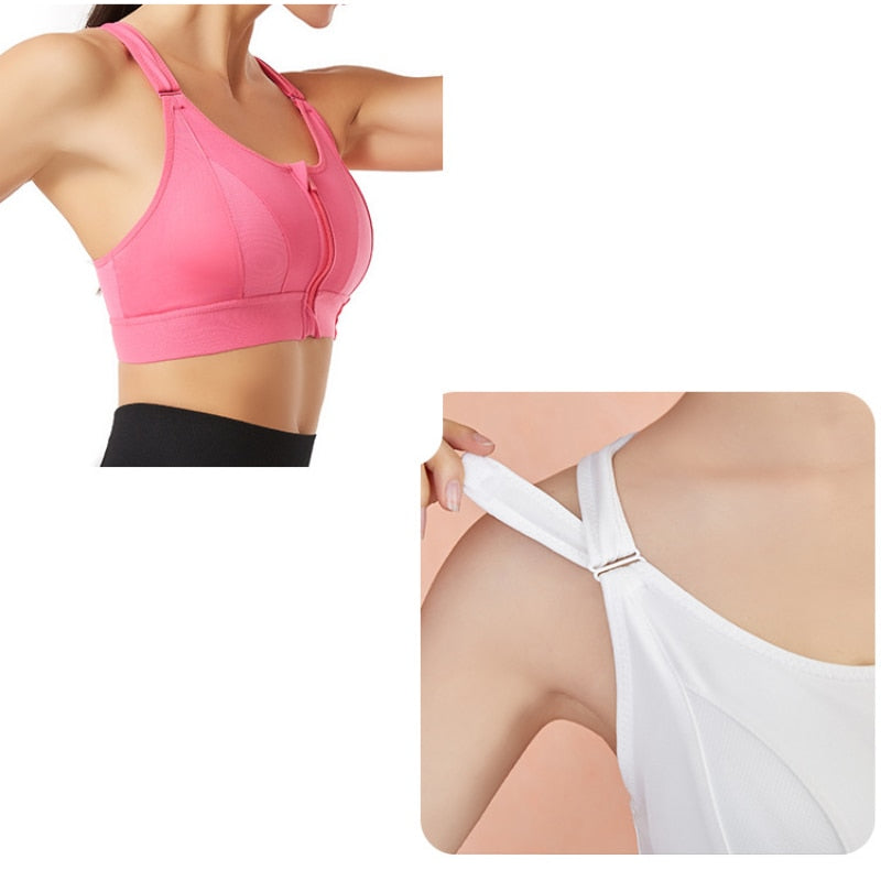 GOTOTOP Women's Strong Support Sports Bra Push up Support